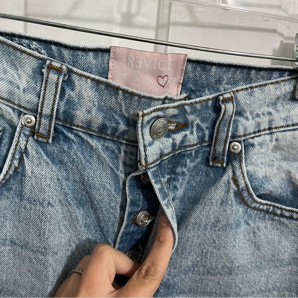 Revice Distressed Jeans Raw Hem Butt Rip Size 27 B2 - Picture 2 of 8